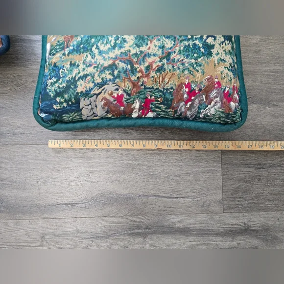 Handmade Equestrian Accent Pillows Set Of 2 Horse Deer Dogs Cabin Farmhouse - Picture 8 of 8